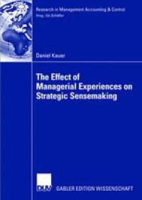 cover of the book The Effect of Managerial Experiences on Strategic Sensemaking