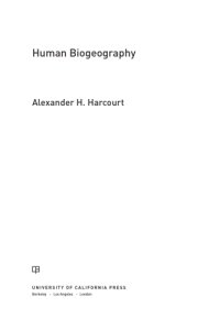 cover of the book Human Biogeography