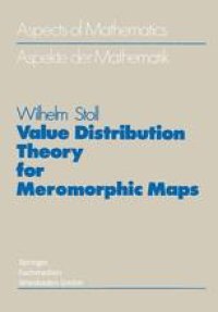 cover of the book Value Distribution Theory for Meromorphic Maps