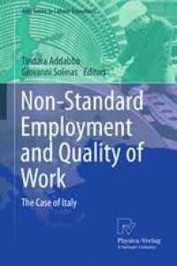 cover of the book Non-Standard Employment and Quality of Work: The Case of Italy