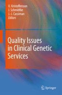 cover of the book Quality Issues in Clinical Genetic Services