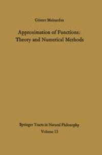 cover of the book Approximation of Functions: Theory and Numerical Methods