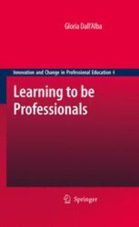 cover of the book Learning to be Professionals