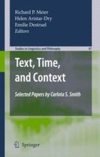 cover of the book Text, Time, and Context: Selected Papers of Carlota S. Smith