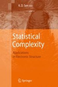 cover of the book Statistical Complexity: Applications in Electronic Structure