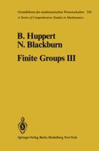 cover of the book Finite Groups III