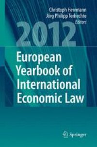 cover of the book European Yearbook of International Economic Law 2012