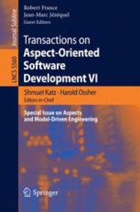 cover of the book Transactions on Aspect-Oriented Software Development VI: Special Issue on Aspects and Model-Driven Engineering