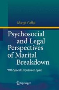 cover of the book Psychosocial and Legal Perspectives of Marital Breakdown: With Special Emphasis on Spain