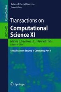 cover of the book Transactions on Computational Science XI: Special Issue on Security in Computing, Part II