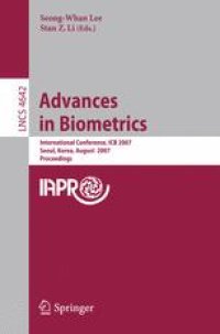 cover of the book Advances in Biometrics: International Conference, ICB 2007, Seoul, Korea, August 27-29, 2007. Proceedings