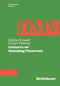 cover of the book Lectures on Vanishing Theorems