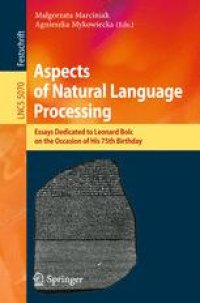 cover of the book Aspects of Natural Language Processing: Essays Dedicated to Leonard Bolc on the Occasion of His 75th Birthday