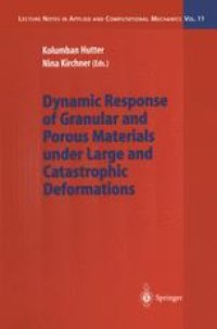 cover of the book Dynamic Response of Granular and Porous Materials under Large and Catastrophic Deformations