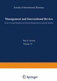 cover of the book Management and International Review: Euro-Asian Management and Business II — Issues in Foreign Subsidiary and National Management