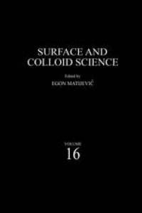 cover of the book Surface and Colloid Science