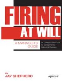 cover of the book Firing at Will: A Manager’s Guide