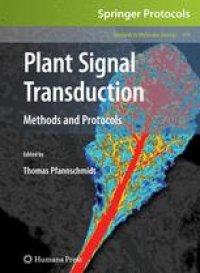 cover of the book Plant Signal Transduction: Methods and Protocols