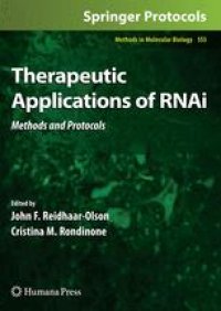 cover of the book Therapeutic Applications of RNAi: Methods and Protocols