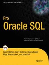 cover of the book Pro Oracle SQL