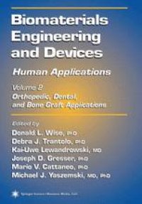 cover of the book Biomaterials Engineering and Devices: Human Applications : Volume 2. Orthopedic, Dental, and Bone Graft Applications