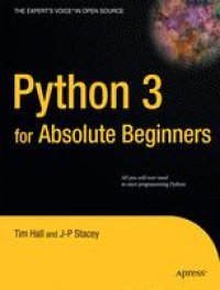 cover of the book Python 3 for Absolute Beginners