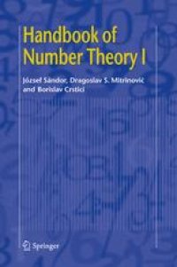 cover of the book Handbook of Number Theory I