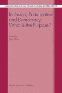 cover of the book Inclusion, Participation and Democracy: What is the Purpose?