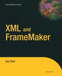 cover of the book XML and FrameMaker