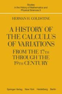 cover of the book A History of the Calculus of Variations from the 17th through the 19th Century