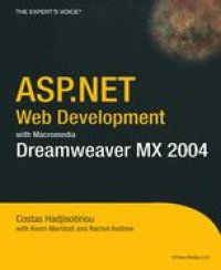 cover of the book ASP.NET Web Development with Macromedia Dreamweaver MX 2004