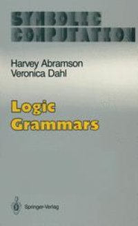 cover of the book Logic Grammars