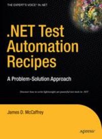 cover of the book .NET Test Automation Recipes: A Problem-Solution Approach