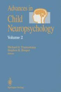 cover of the book Advances in Child Neuropsychology