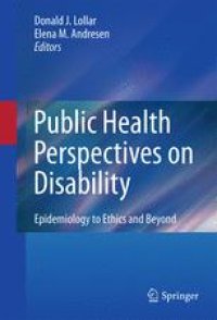 cover of the book Public Health Perspectives on Disability: Epidemiology to Ethics and Beyond