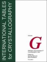 cover of the book International Tables for Crystallography Volume G: Definition and exchange of crystallographic data