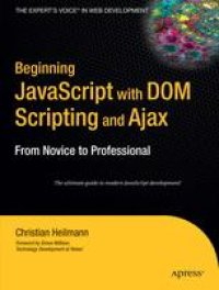 cover of the book Beginning JavaScript with DOM Scripting and Ajax: From Novice to Professional