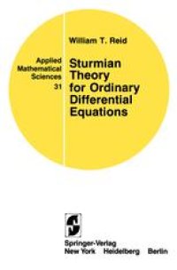 cover of the book Sturmian Theory for Ordinary Differential Equations