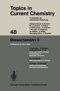 cover of the book Stereochemistry II: In Memory of van’t Hoff