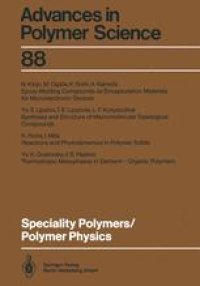 cover of the book Speciality Polymers/Polymer Physics