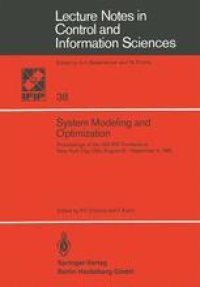 cover of the book System Modeling and Optimization: Proceedings of the 10th IFIP Conference New York City, USA, August 31 – September 4, 1981