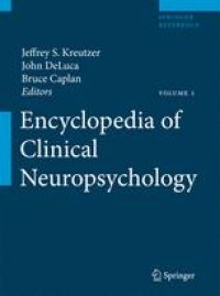 cover of the book Encyclopedia of Clinical Neuropsychology