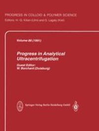 cover of the book Progress in Analytical Ultracentrifugation