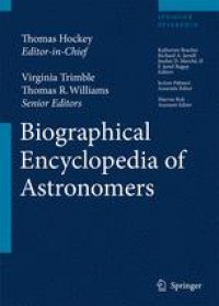 cover of the book The Biographical Encyclopedia of Astronomers