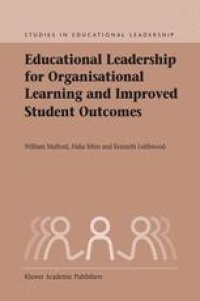 cover of the book Educational Leadership for Organisational Learning and Improved Student Outcomes