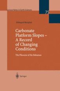 cover of the book Carbonate Platform Slopes — A Record of Changing Conditions: The Pliocene of the Bahamas