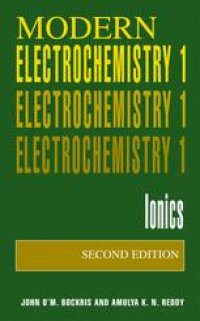 cover of the book Modern Electrochemistry 1: Ionics