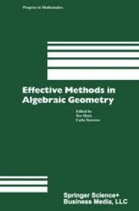 cover of the book Effective Methods in Algebraic Geometry