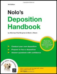 cover of the book Nolo's Deposition Handbook