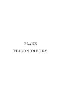 cover of the book Plane Trigonometry